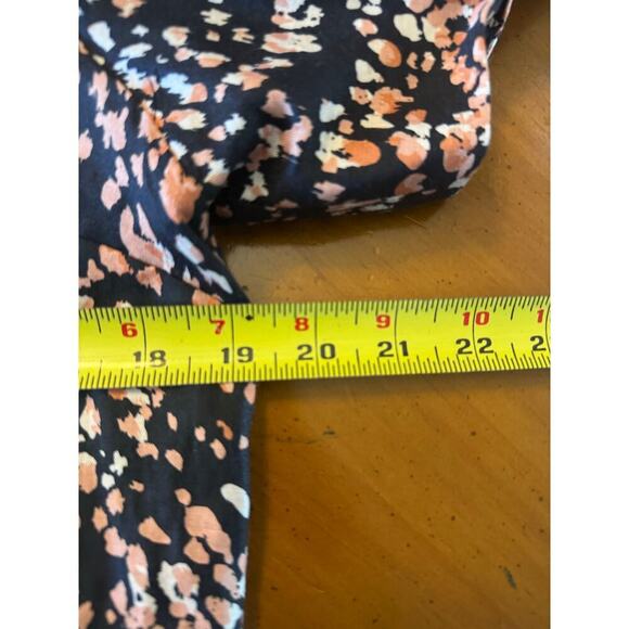 Acler NWOT Warner Belted Dress Puff Sleeves Linen A Line Maxi Black Brown Size 6 - Picture 14 of 15